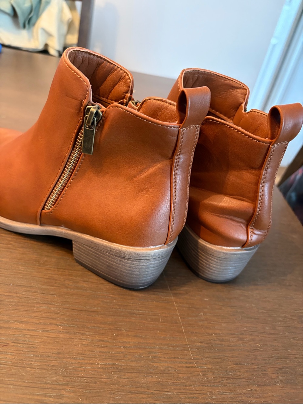 Jeossy Milan | Women’s Tan Ankle Boots Zip Side | Size : 7 - Picture 2 of 6